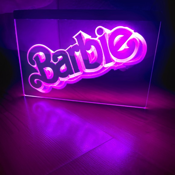 BARBIE LED NEON PINK LIGHT SIGN 8x12 - Picture 3 of 3